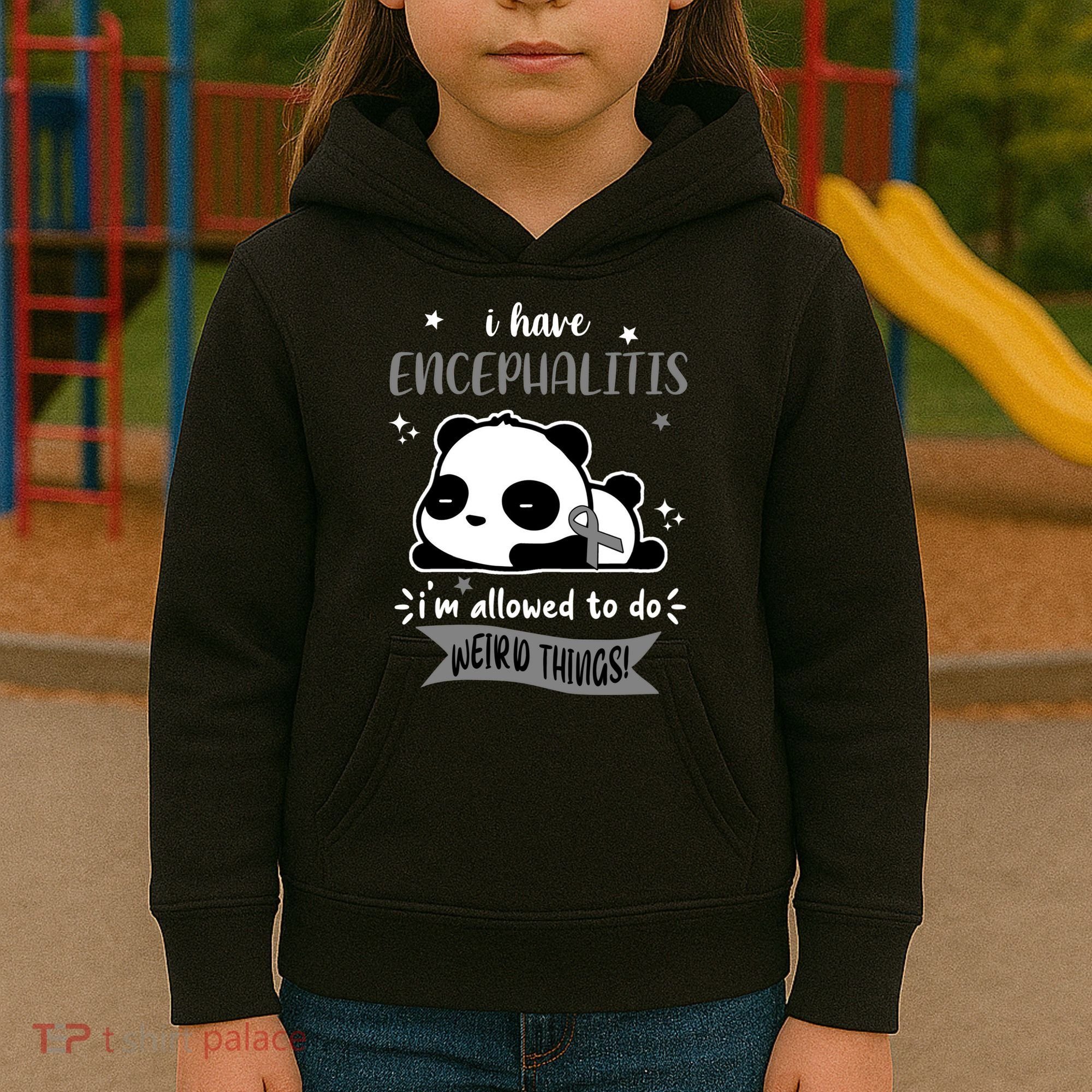 I Have Encephalitis I'm Allowed To Do Weird Things Kids Hoodie