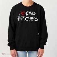 I Heart Emo Bitches Funny Quote Emo Music Girl Style Women's Sweatshirt thumb 0