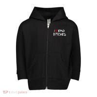 I Heart Emo Bitches Funny Quote Emo Music Girl Style Toddler Zip Fleece Hoodie thumb 0