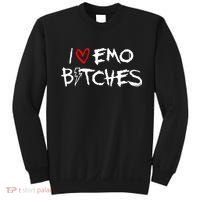 I Heart Emo Bitches Funny Quote Emo Music Girl Style Sweatshirt thumb 0