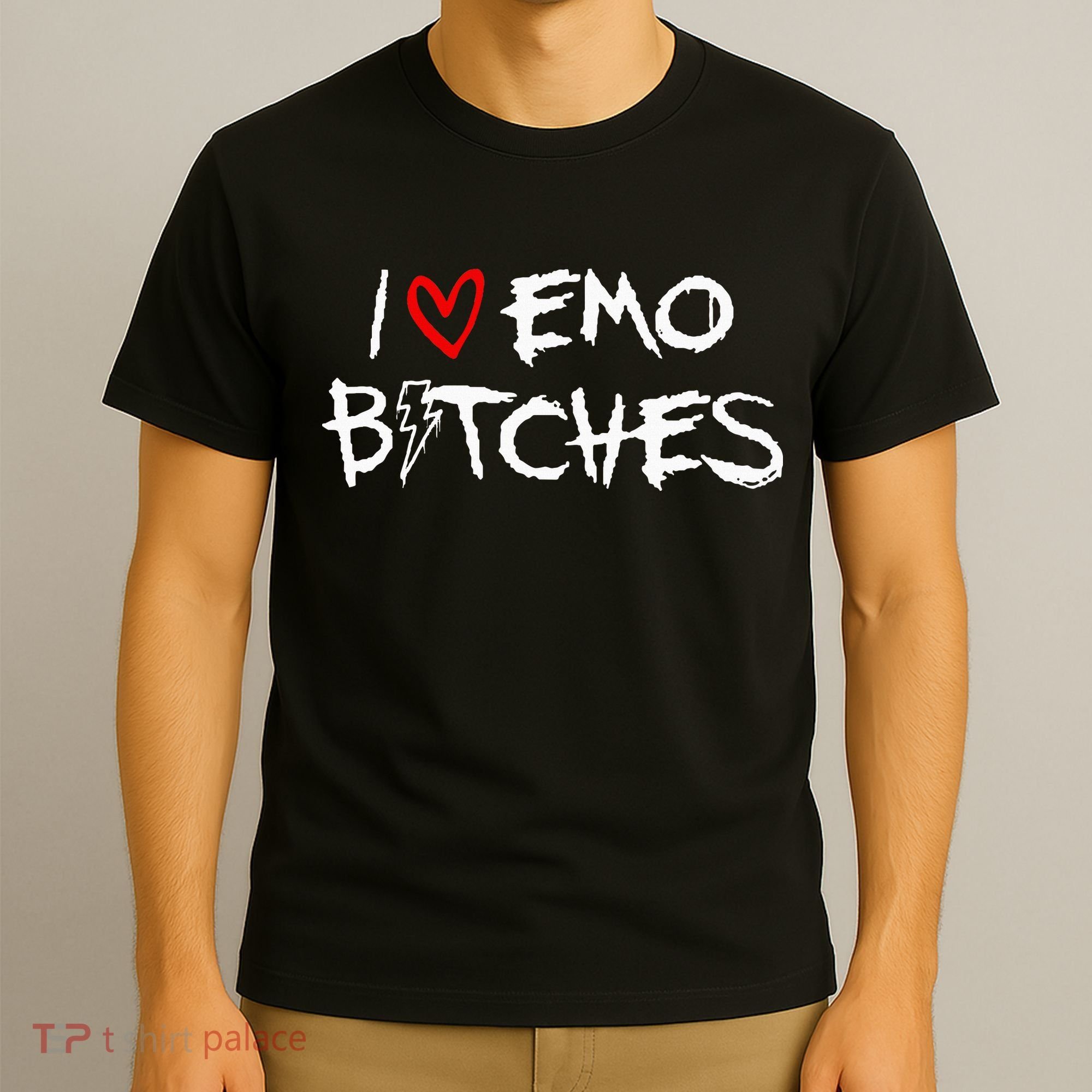 I Heart Emo Bitches Funny Quote Emo Music Girl Style T-Shirt