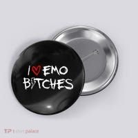 I Heart Emo Bitches Funny Quote Emo Music Girl Style Button thumb 0