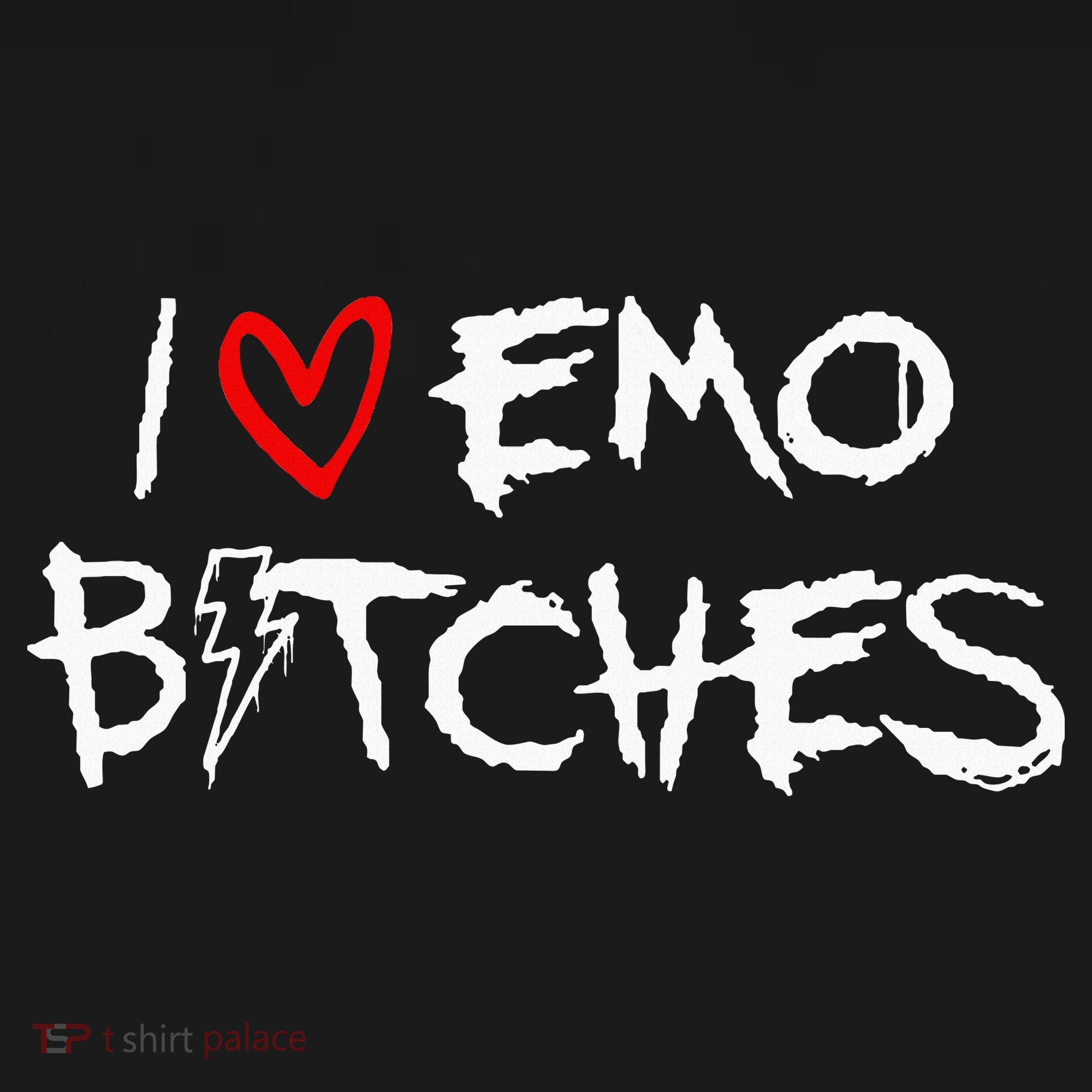I Heart Emo Bitches Funny Quote Emo Music Girl Style Women's Hoodie