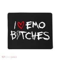 I Heart Emo Bitches Funny Quote Emo Music Girl Style Mousepad thumb 0