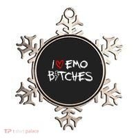 I Heart Emo Bitches Funny Quote Emo Music Girl Style Ornament thumb 0