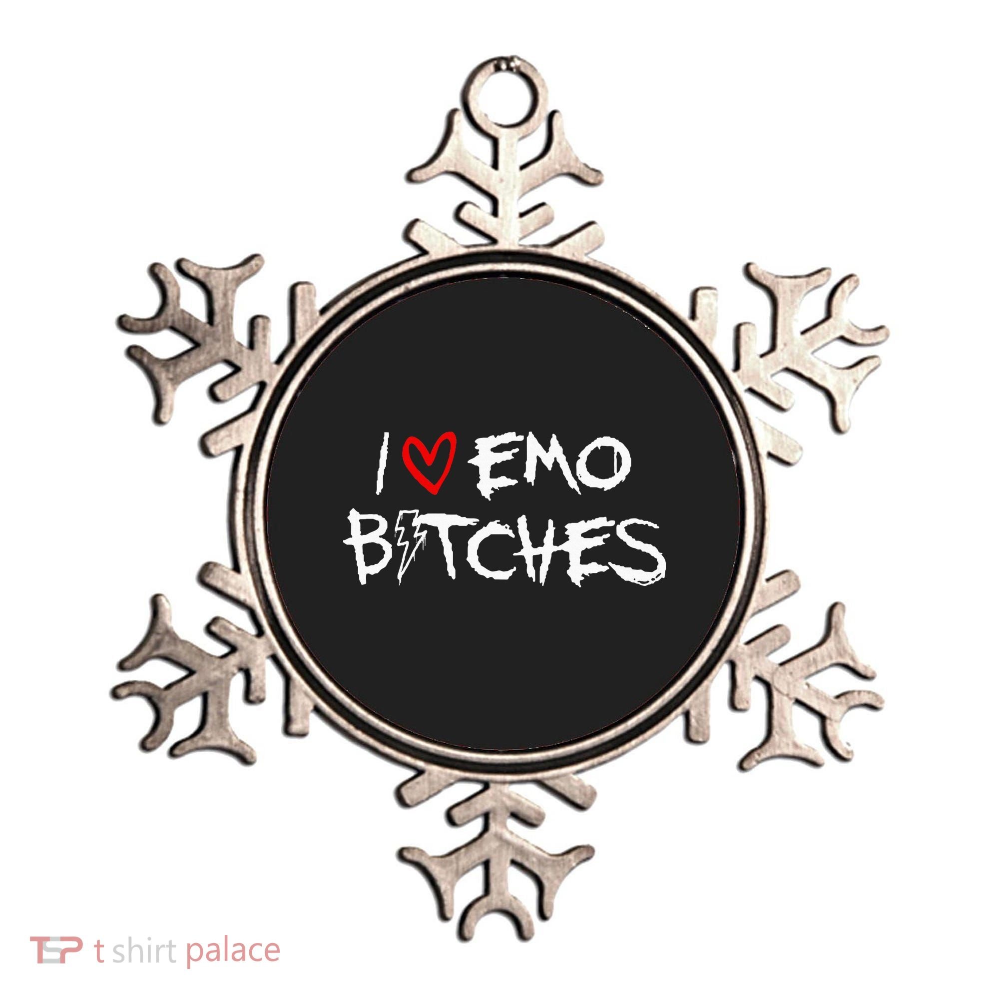 I Heart Emo Bitches Funny Quote Emo Music Girl Style Ornament