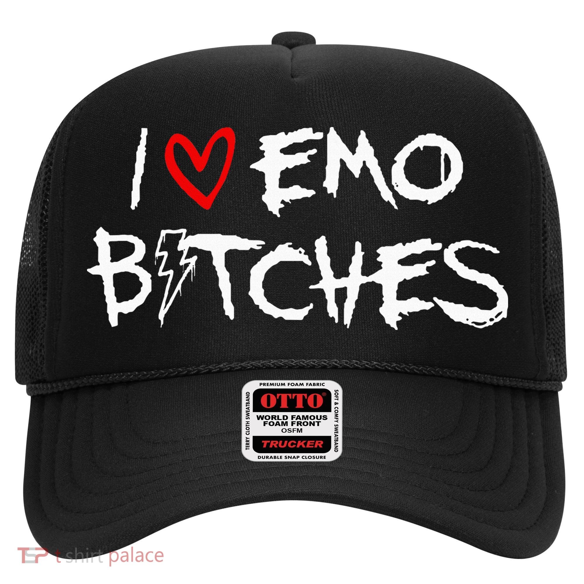 I Heart Emo Bitches Funny Quote Emo Music Girl Style Hat