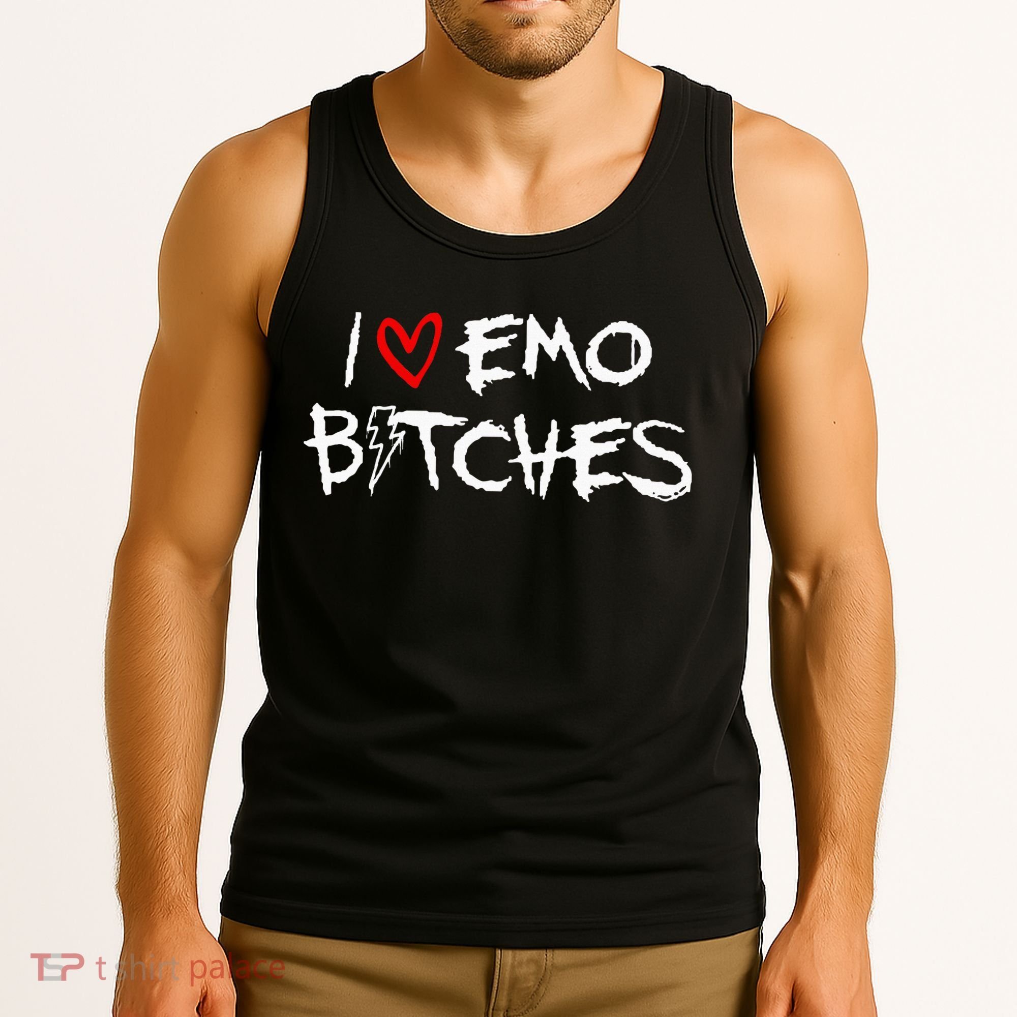 I Heart Emo Bitches Funny Quote Emo Music Girl Style Tank Top