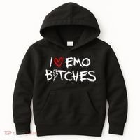 I Heart Emo Bitches Funny Quote Emo Music Girl Style Kids Hoodie thumb 0