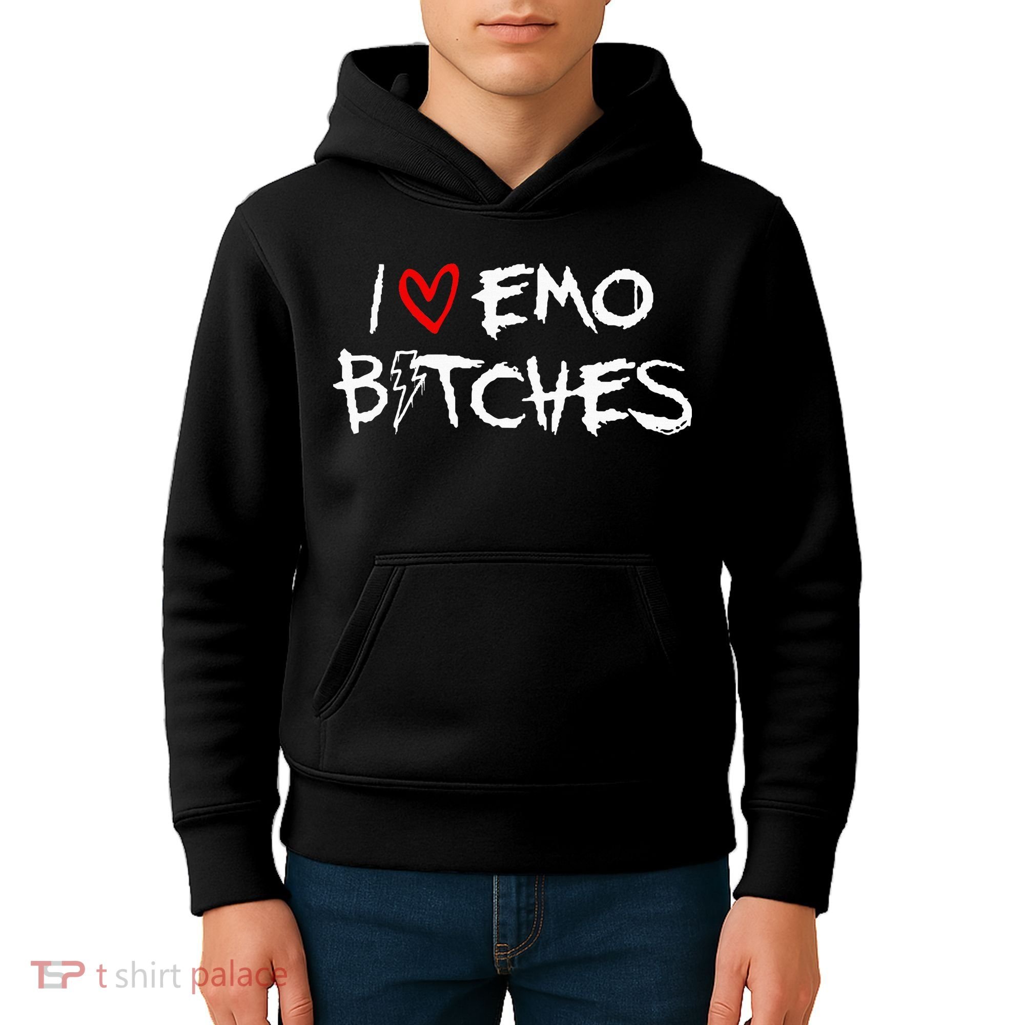 I Heart Emo Bitches Funny Quote Emo Music Girl Style Kids Hoodie