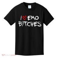 I Heart Emo Bitches Funny Quote Emo Music Girl Style Kids T-Shirt thumb 0