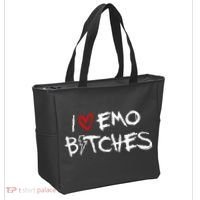 I Heart Emo Bitches Funny Quote Emo Music Girl Style Tote Bag thumb 2
