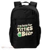 IM Here For Titties And Beer Funny St Patricks Day Drinking Backpack thumb 0