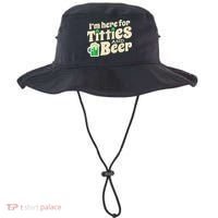 IM Here For Titties And Beer Funny St Patricks Day Drinking Bucket Hat thumb 0