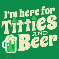 IM Here For Titties And Beer Funny St Patricks Day Drinking Mousepad thumb 1
