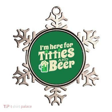 IM Here For Titties And Beer Funny St Patricks Day Drinking Ornament