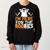 I’m Here For The Boobies Halloween Humor Joke Women's Sweatshirt thumb 0