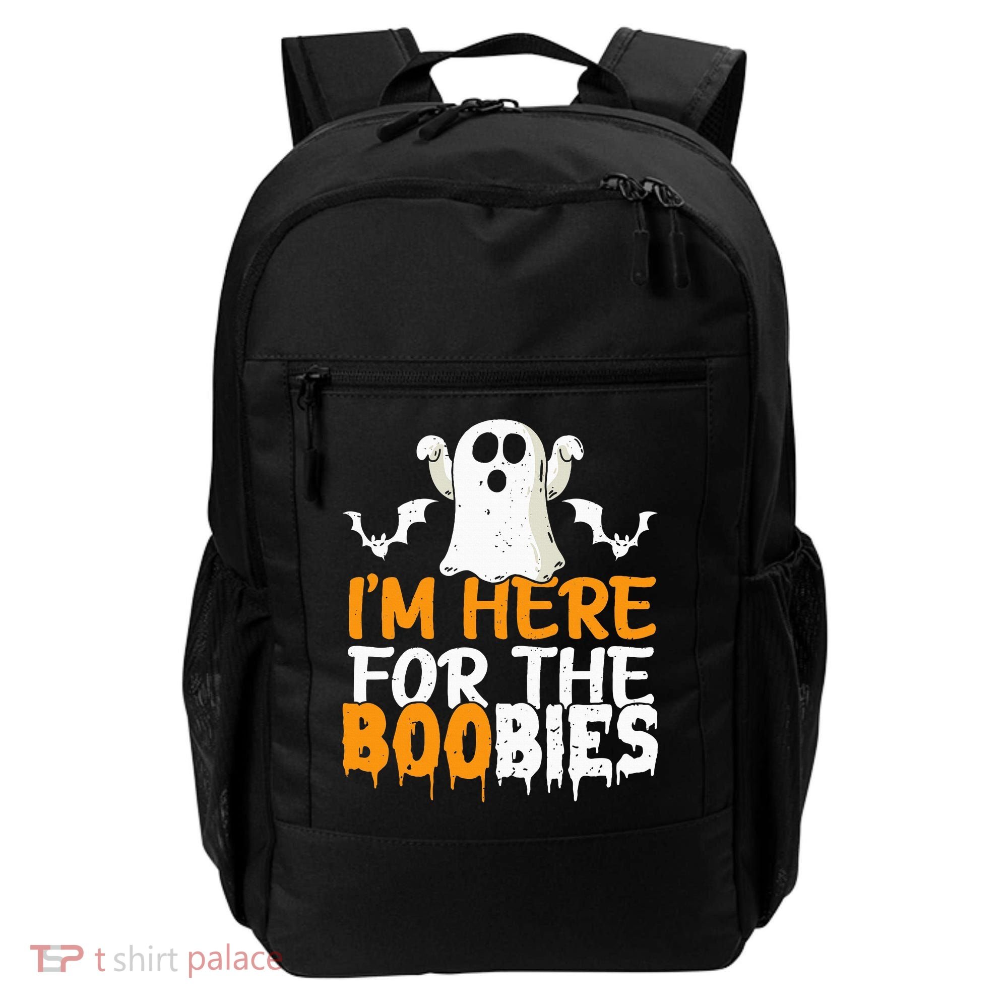 I’m Here For The Boobies Halloween Humor Joke Backpack