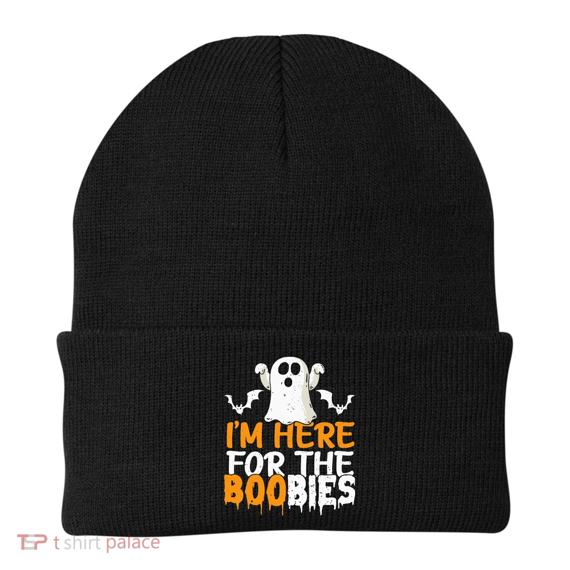I’m Here For The Boobies Halloween Humor Joke Beanie