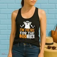 I’m Here For The Boobies Halloween Humor Joke Women's Tank Top thumb 2
