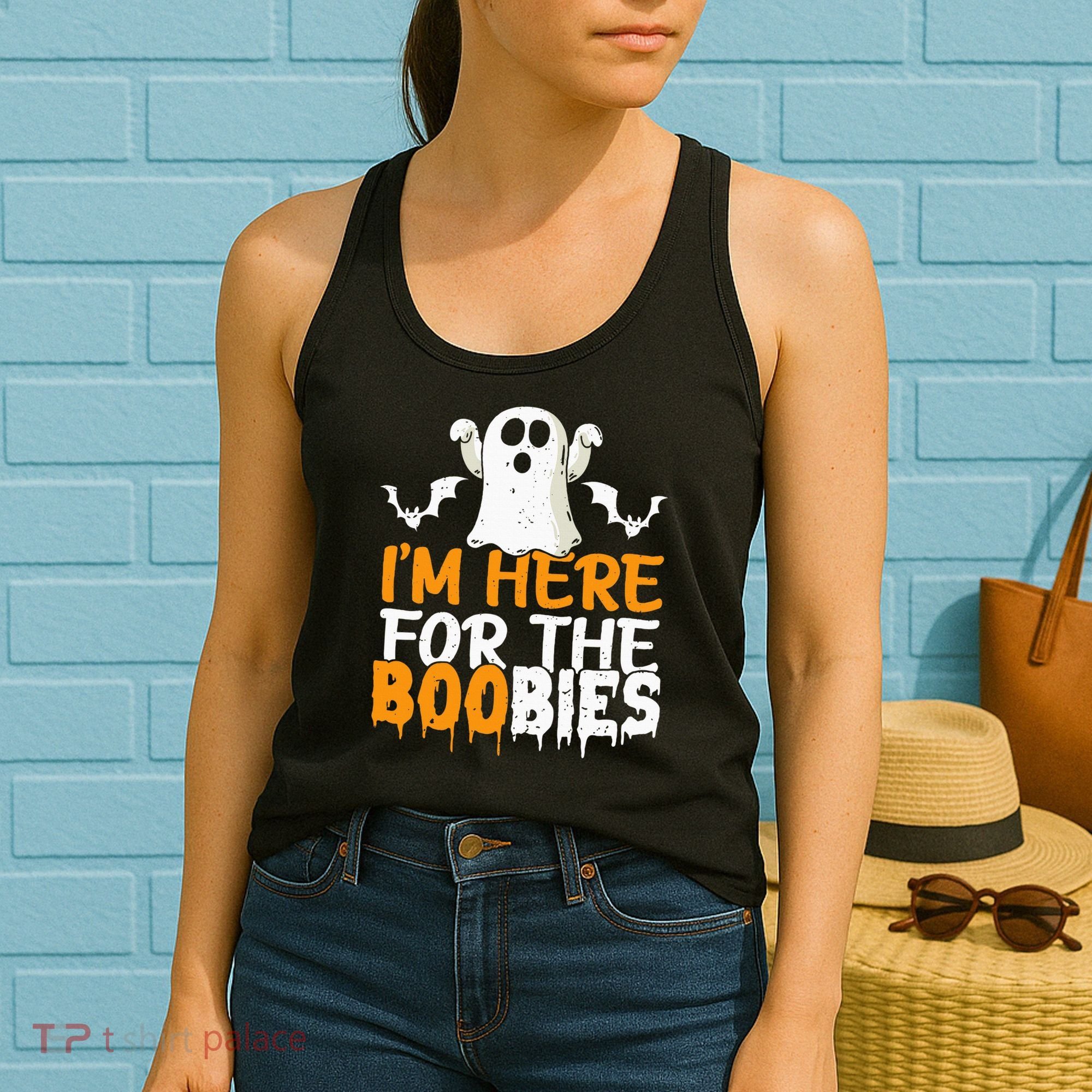 I’m Here For The Boobies Halloween Humor Joke Women's Tank Top