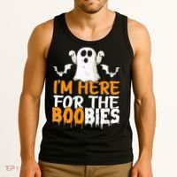 I’m Here For The Boobies Halloween Humor Joke Tank Top thumb 3