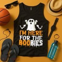 I’m Here For The Boobies Halloween Humor Joke Tank Top thumb 4