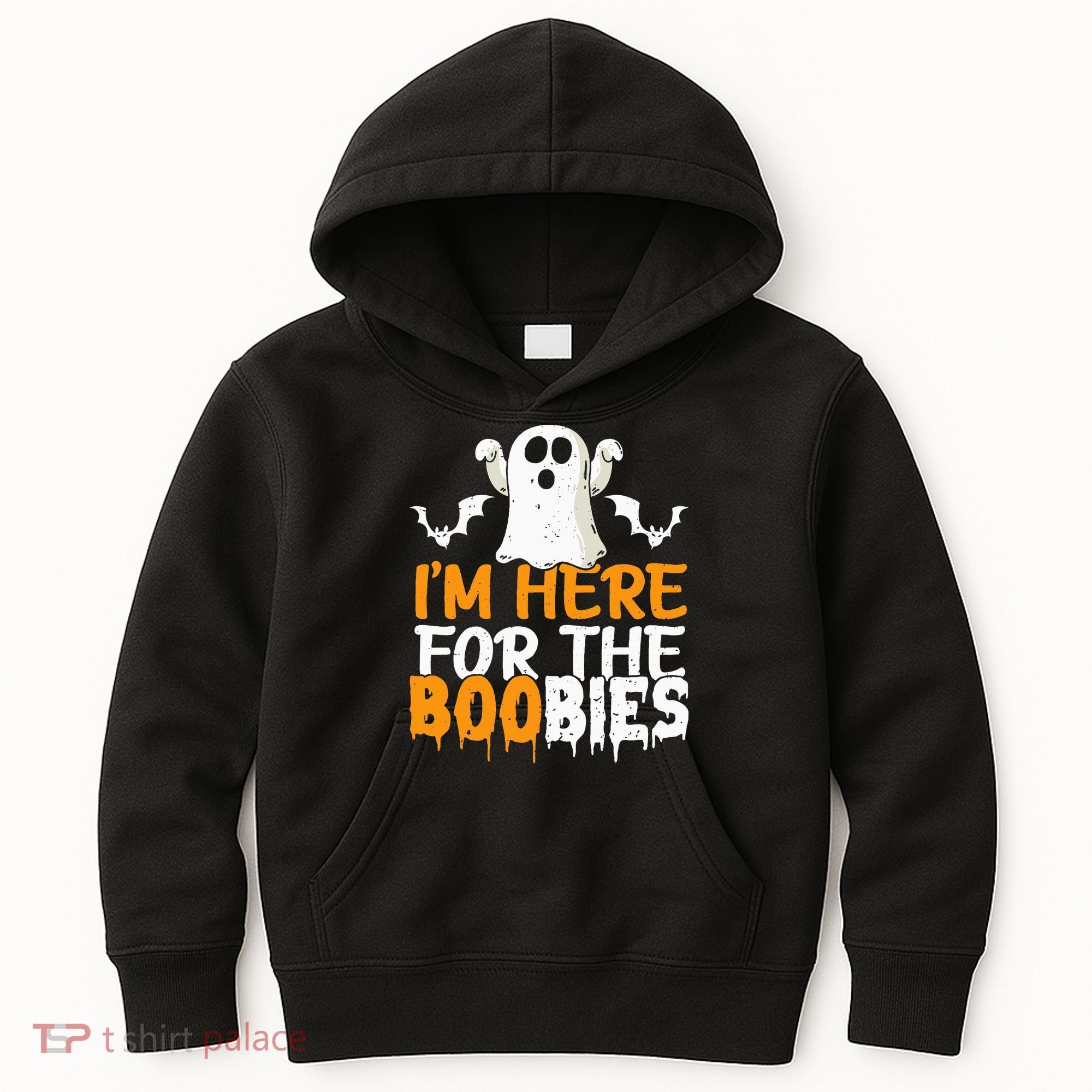 I’m Here For The Boobies Halloween Humor Joke Kids Hoodie