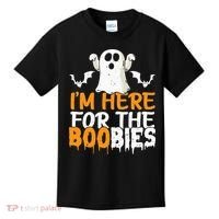 I’m Here For The Boobies Halloween Humor Joke Kids T-Shirt thumb 0