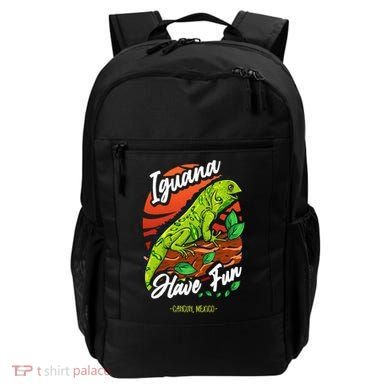 Iguana Have Fun Cancun Mexico Backpack