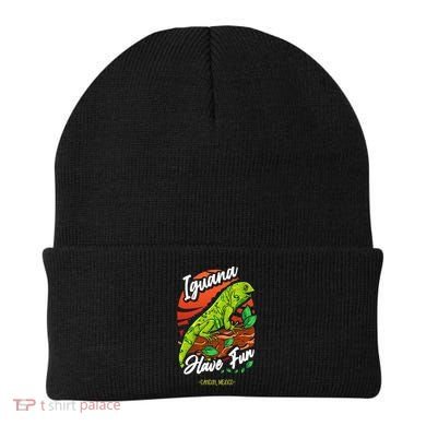 Iguana Have Fun Cancun Mexico Beanie