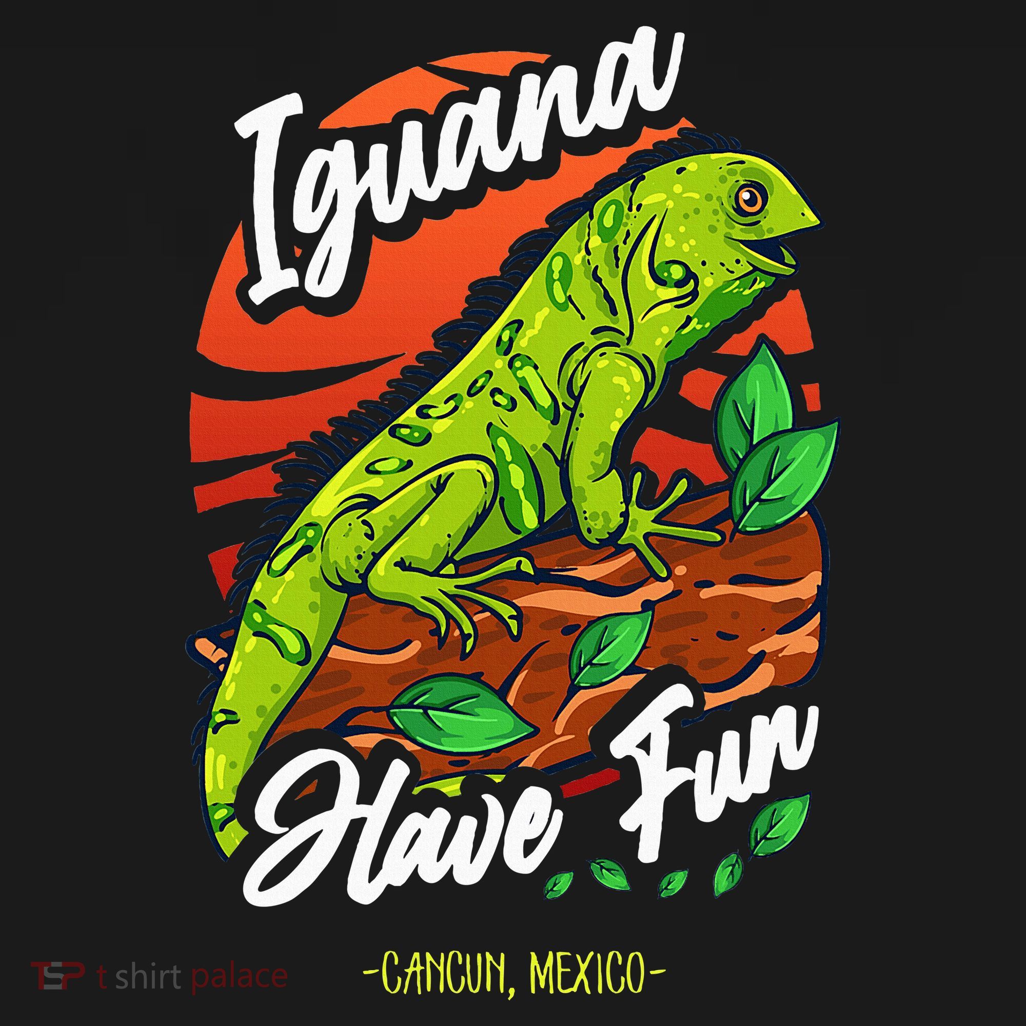 Iguana Have Fun Cancun Mexico Pajama Set
