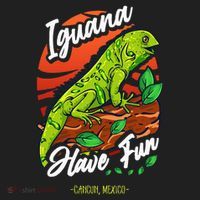 Iguana Have Fun Cancun Mexico Hat thumb 2