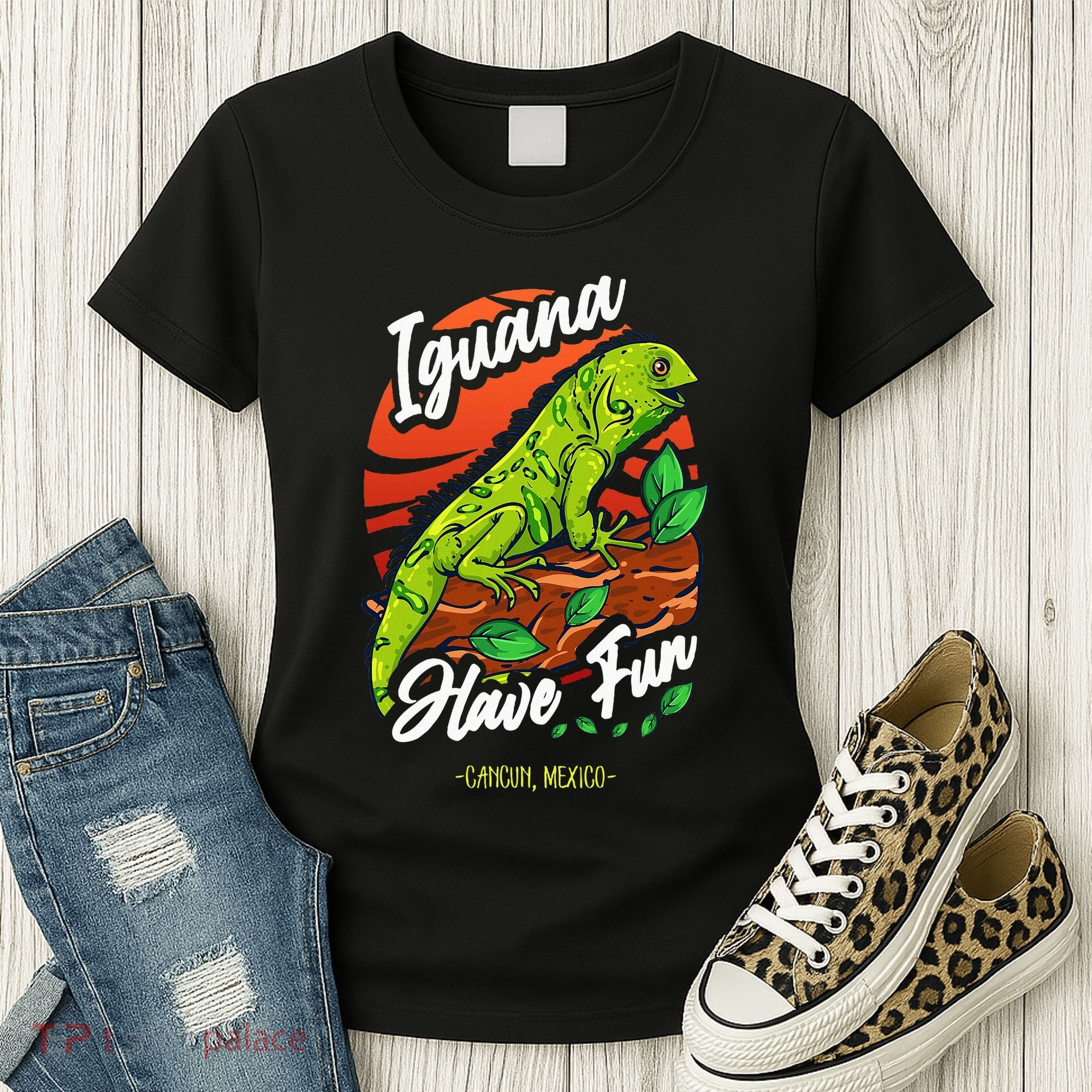 Iguana Have Fun Cancun Mexico Women's T-Shirt