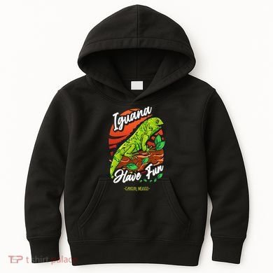 Iguana Have Fun Cancun Mexico Kids Hoodie