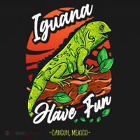 Iguana Have Fun Cancun Mexico Kids Hoodie thumb 5