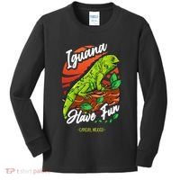 Iguana Have Fun Cancun Mexico Kids Long Sleeve Shirt thumb 0