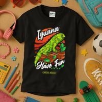 Iguana Have Fun Cancun Mexico Kids T-Shirt thumb 3