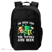 I'm Here For The Titties And Beer Drinking St Patrick's Day Backpack thumb 0