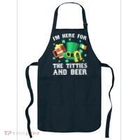 I'm Here For The Titties And Beer Drinking St Patrick's Day Apron thumb 0