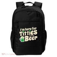 I'm Here For Titties And Beer Lover Funny St.Patrick's Day Drunk Backpack thumb 0