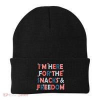 Im Here For The Snacks And Freedom 4th Of July Meaningful Gift Beanie thumb 0