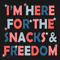 Im Here For The Snacks And Freedom 4th Of July Meaningful Gift Ornament thumb 1