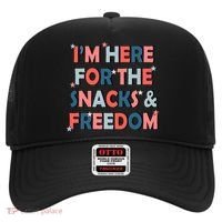 Im Here For The Snacks And Freedom 4th Of July Meaningful Gift Hat thumb 0