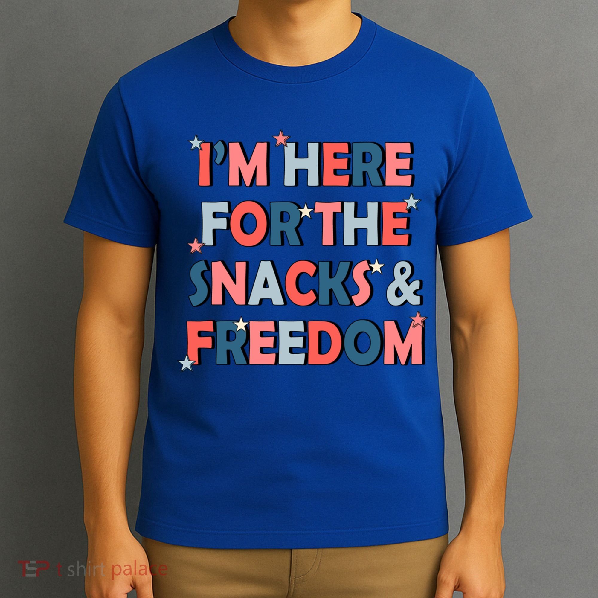 Im Here For The Snacks And Freedom 4th Of July Meaningful Gift T-Shirt