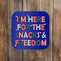 Im Here For The Snacks And Freedom 4th Of July Meaningful Gift Coaster thumb 0