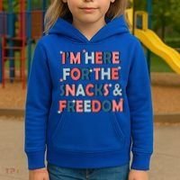 Im Here For The Snacks And Freedom 4th Of July Meaningful Gift Kids Hoodie thumb 3