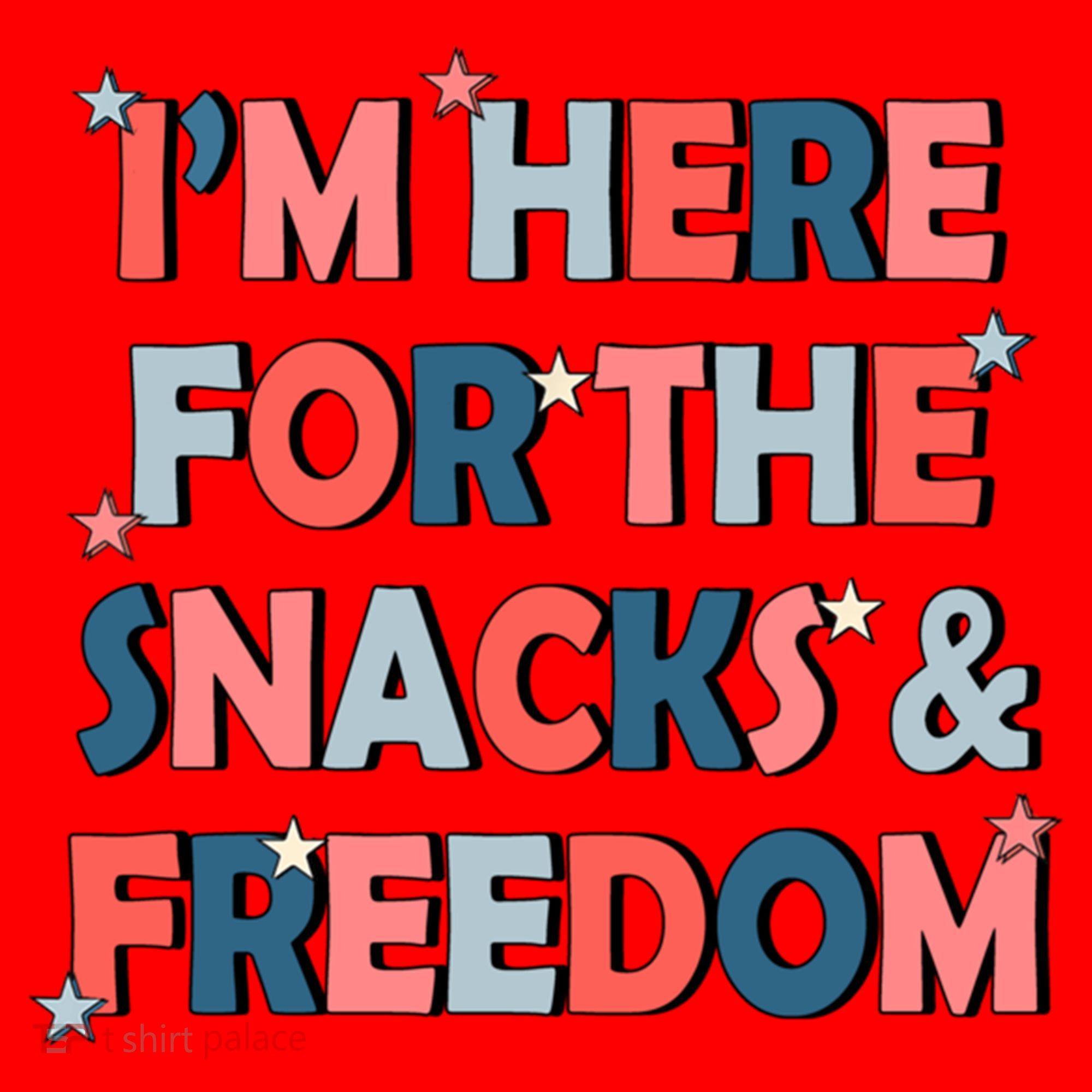 Im Here For The Snacks And Freedom 4th Of July Meaningful Gift Santa Hat