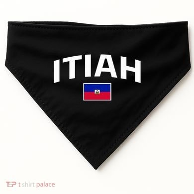 Itiah Haiti Flag USA-Made Doggie Bandana