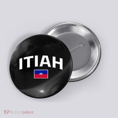 Itiah Haiti Flag Button